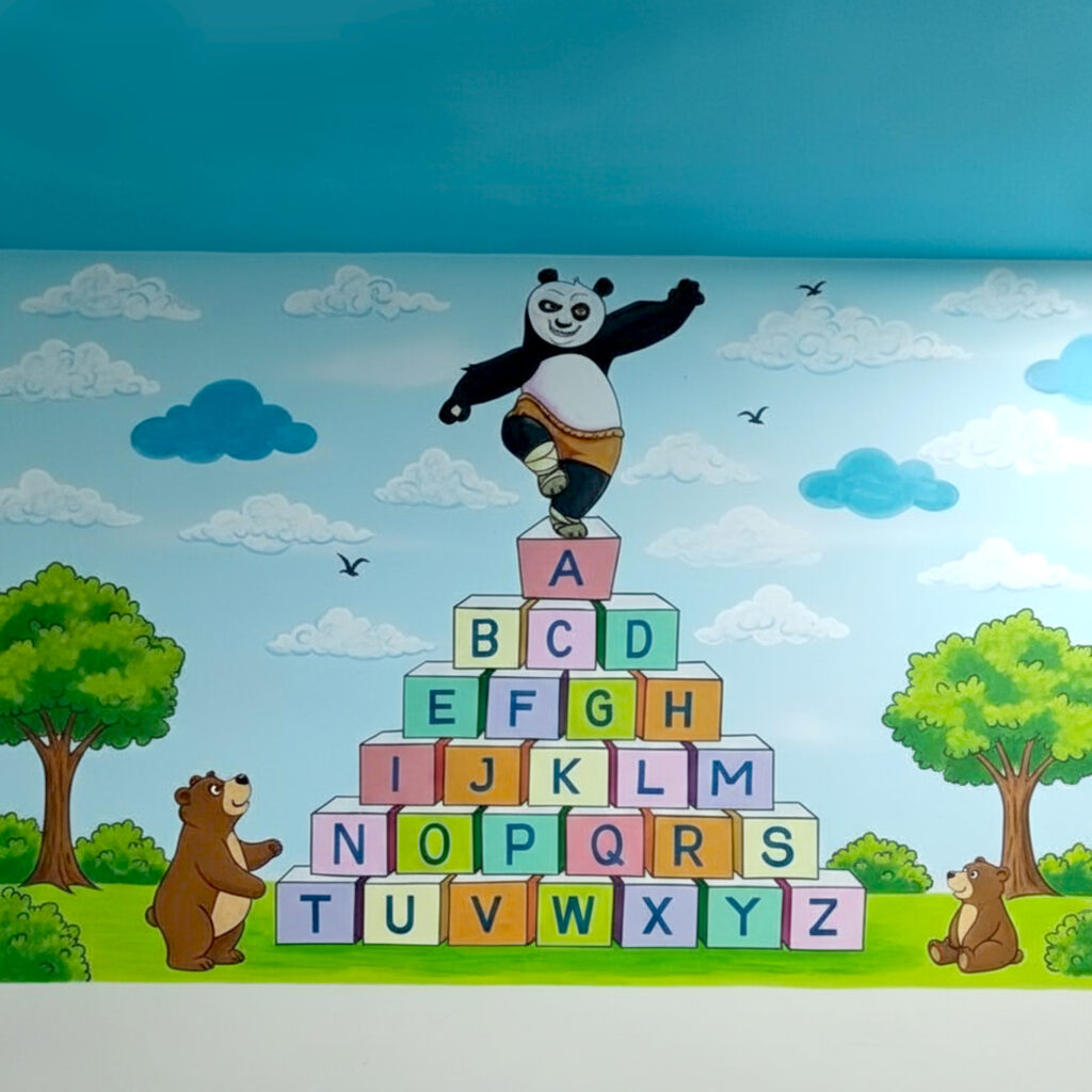 2D Cartoon Wall Art Painting Service