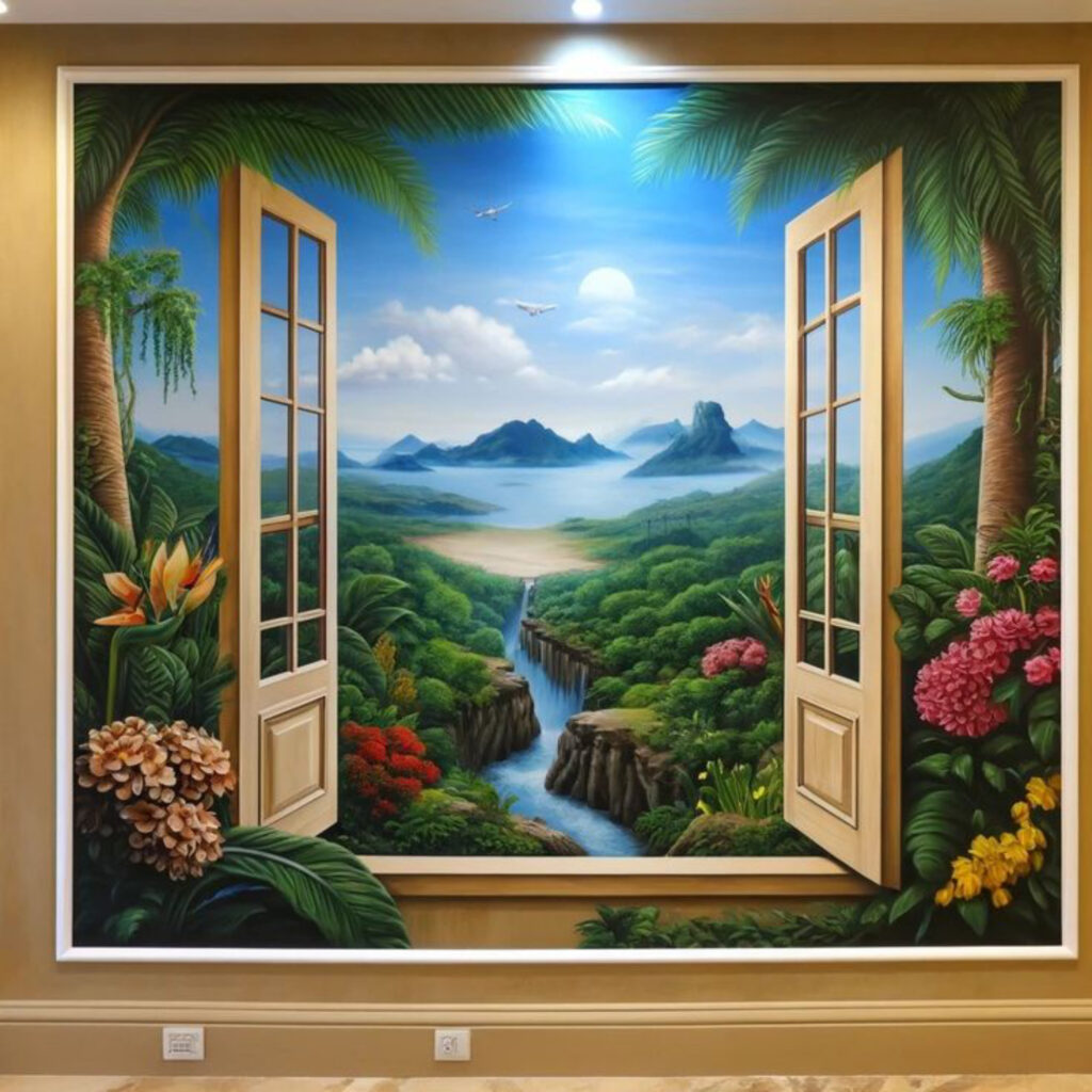 3D interior wall art painting service