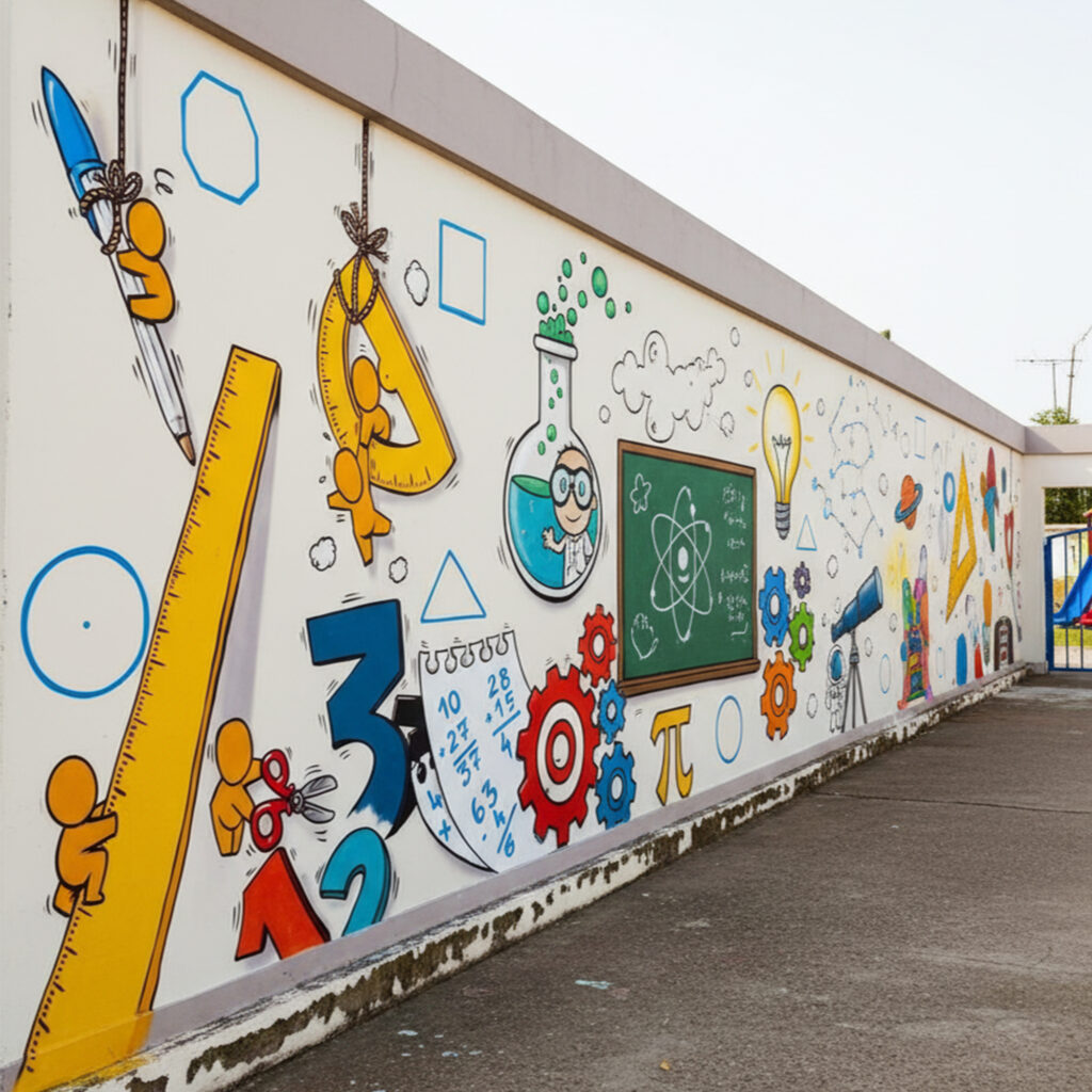 2D Cartoon Wall Art Painting Service