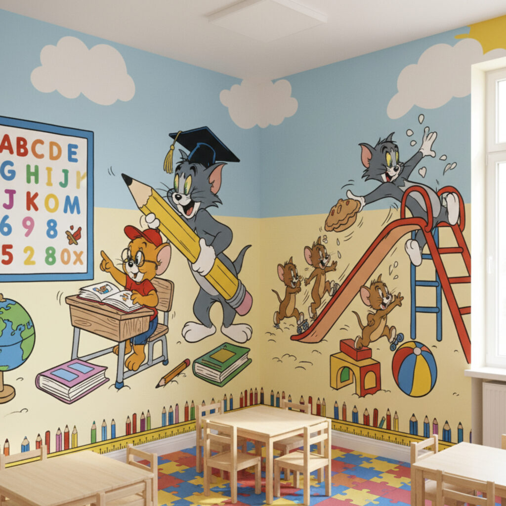 School Wall Art Painting Service