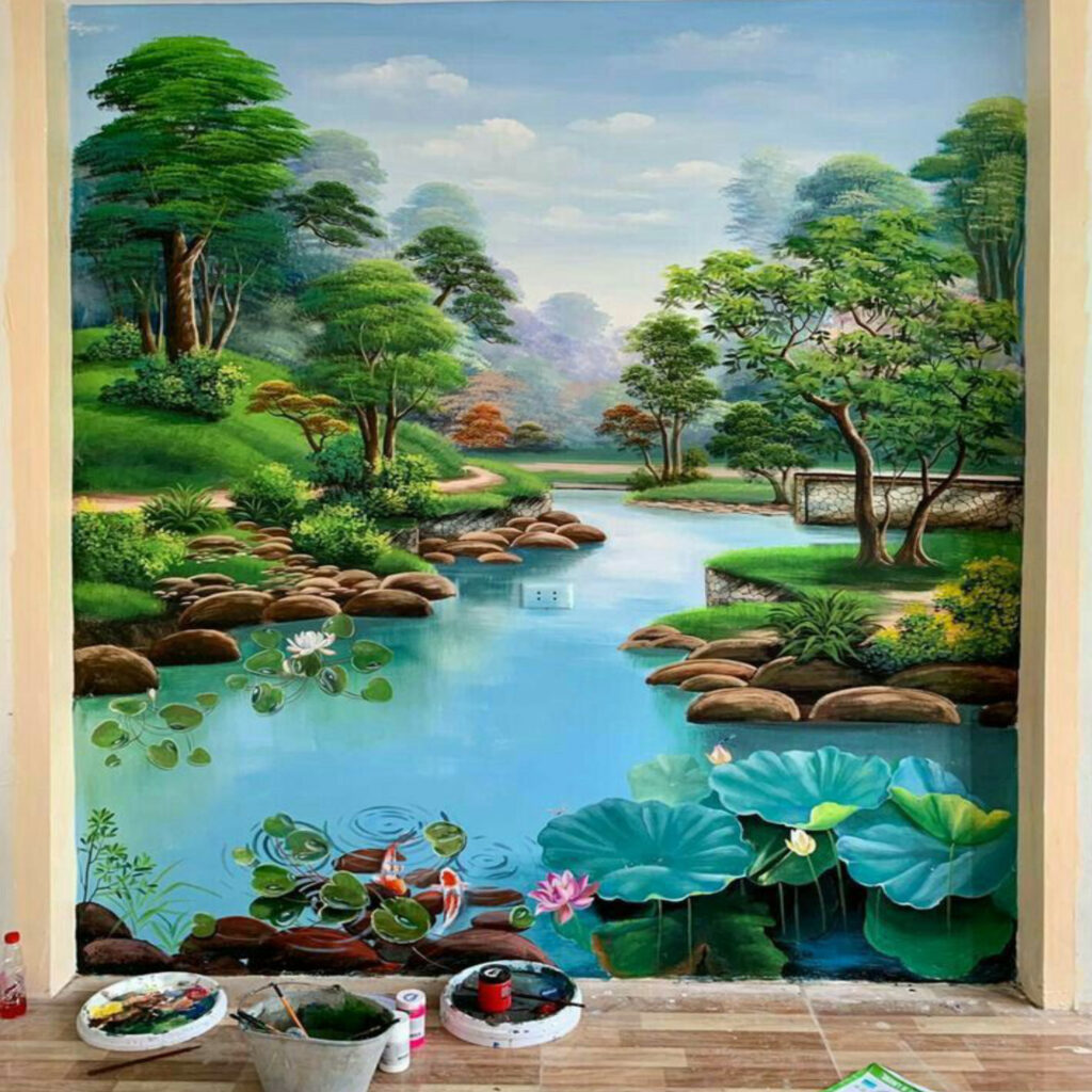 3D interior wall art painting service