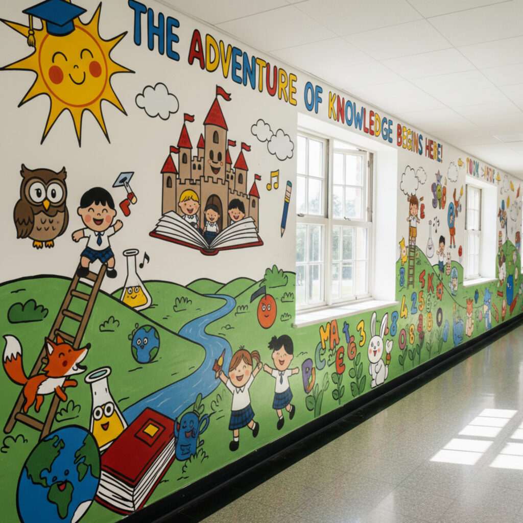School Wall Art Painting Service