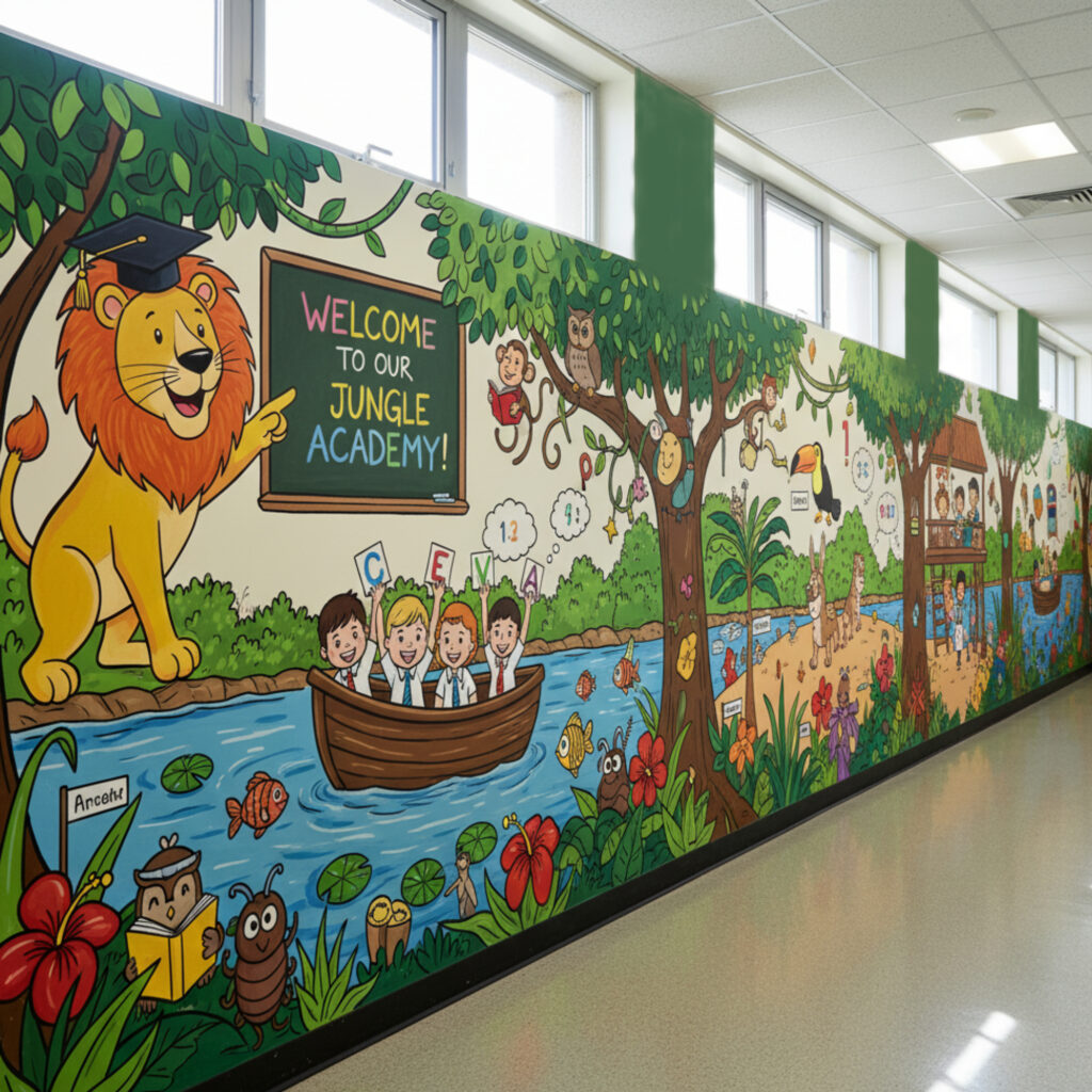School Wall Art Painting Service