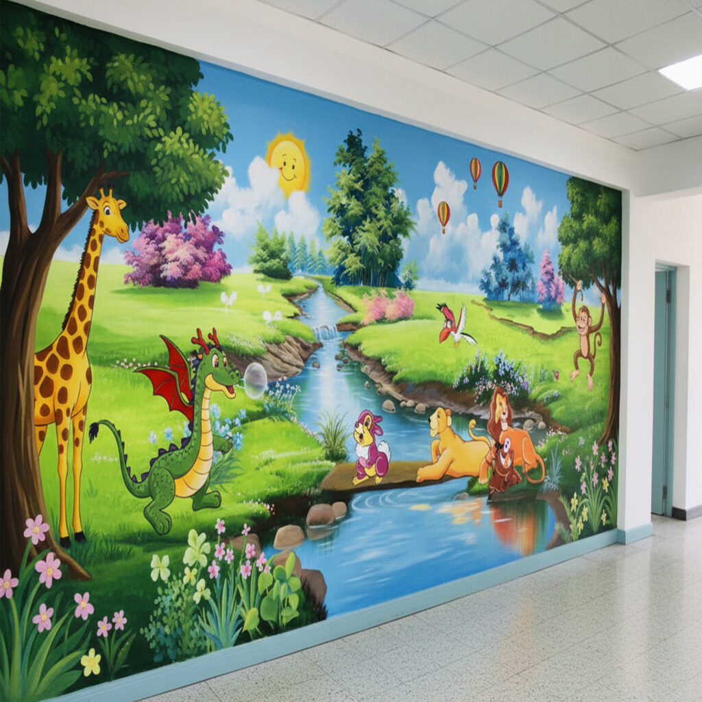 School Wall Art Painting Service